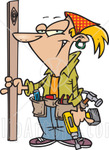 5796-Blond-Caucasian-Handy-Woman-Doing-Repairs-On-A-Building-Clipart-Illustration