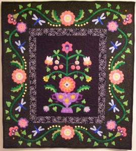 Quilt -- Midnight in the Garden (Thanks for lending me the name for the quilt, Francia!) Designed exclusively on the design wall.